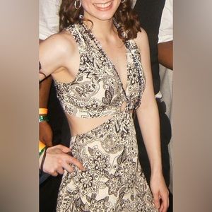 Kitty Y2K Floral Paisley Cutout Dress